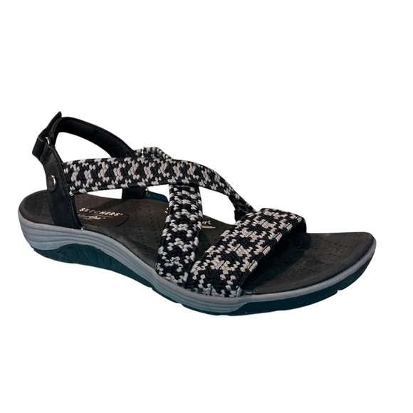 Skechers Martha Stewart Reggae Cup Coastal Trail Sandals Black/ Charcoal SZ 11 - Picture 1 of 8